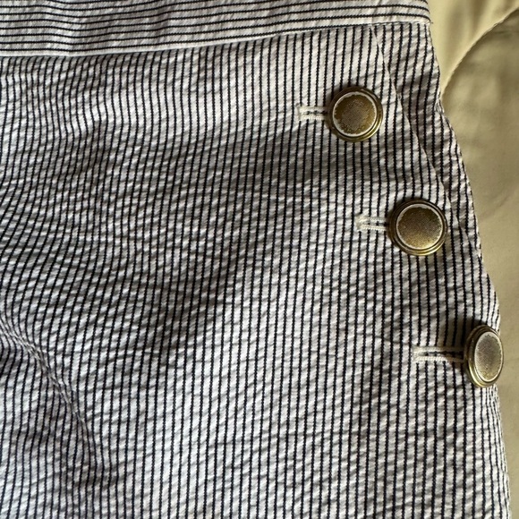 J. Crew Stylish seer sucker Skirt with Button Accents - Picture 2 of 6